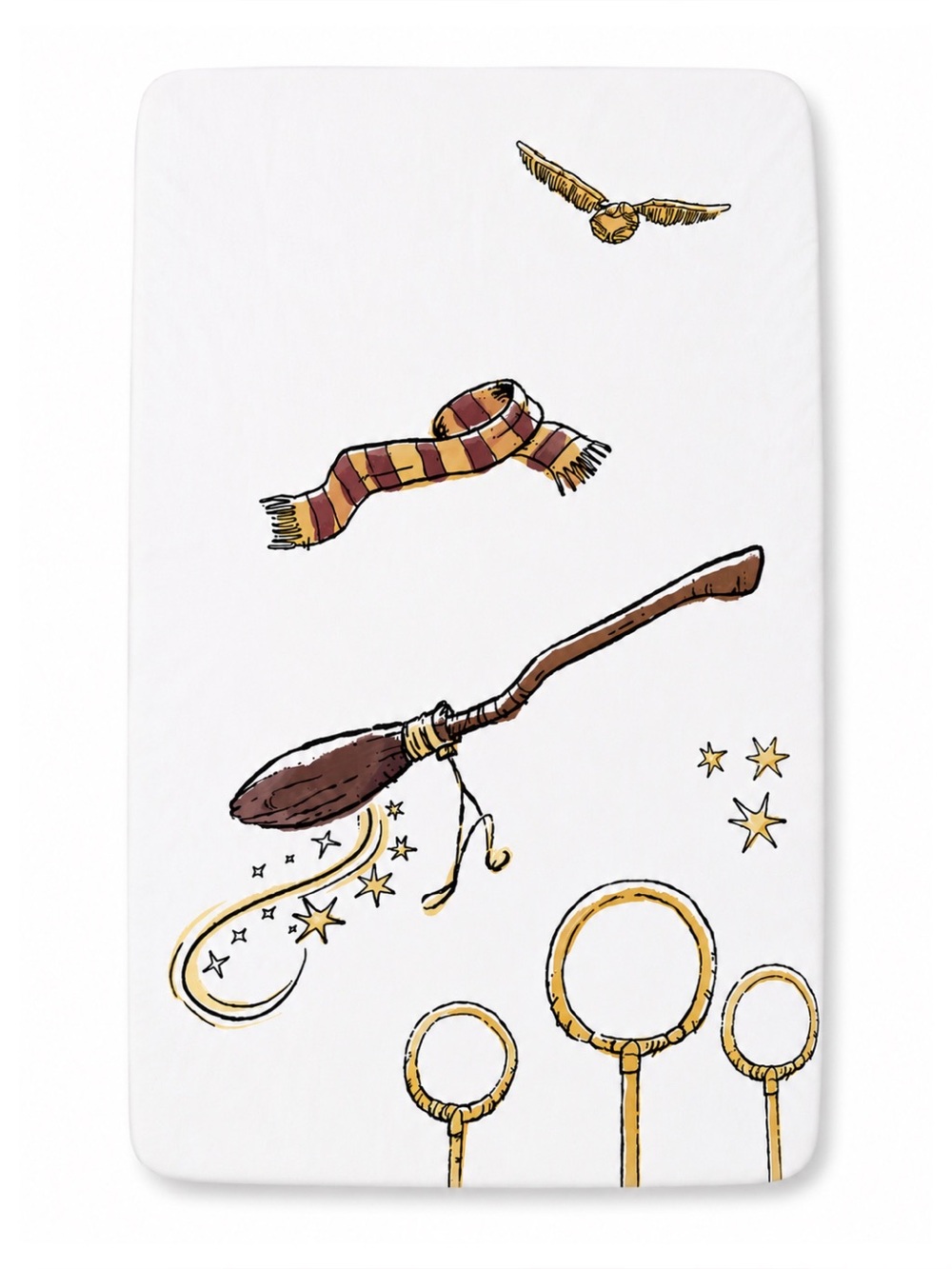 Warner Bros Harry Potter Magical Moments Fitted Crib Sheet Baby Nursery Bedding